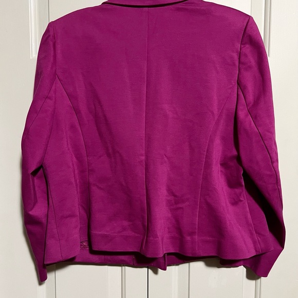 Lane Bryant Casual Career Jacket with zippers size 16 Fushia - Picture 2 of 14